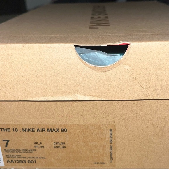 Nike Off White Air Max 90 Black Extra laces included with box - Picture 7 of 8